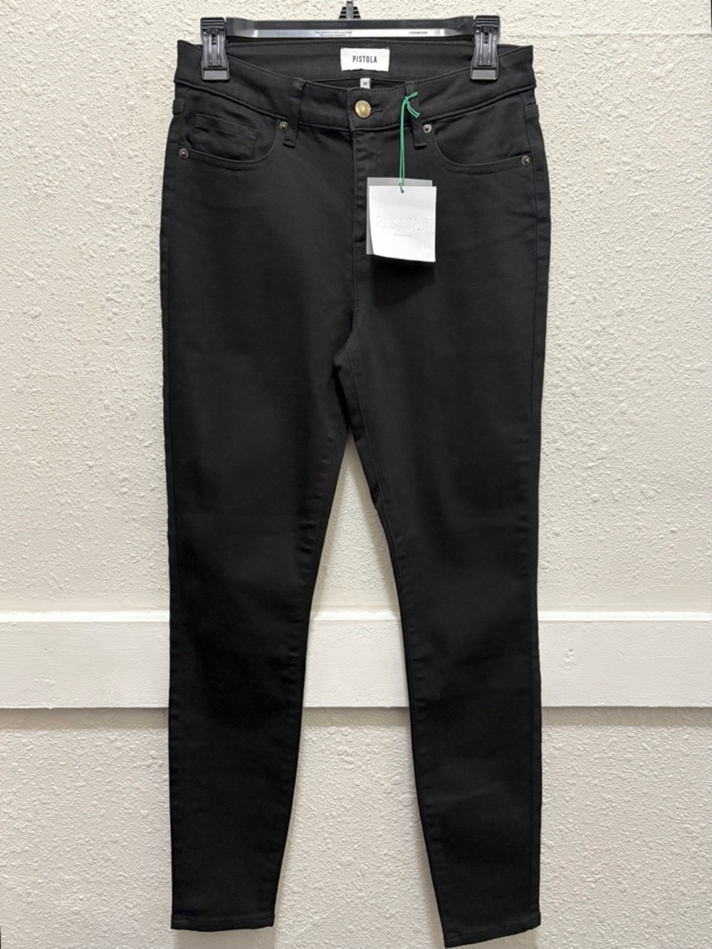 Pistola Jennifer Women's Silicone Black Color Skinny Jeans Size 28 NWT